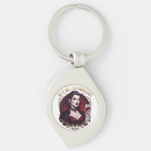 Chaveiro Copo de Vinho Vampiro Gótico Fabuloso Bite Me