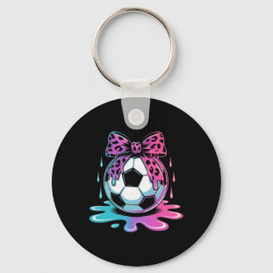 Chaveiro Coquete de Futebol Pingando Laço de Leopardo Futeb