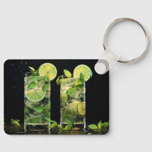 Chaveiro Coquetéis de Mojito de Nome e Texto Personalizados