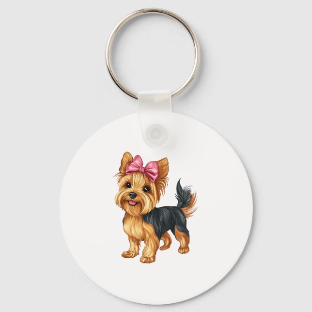 Chaveiro Coquette Arco Yorkshire Terrier Dog Yorkie Mãe Rap (Frente)