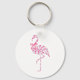 Chaveiro Coquette Flamingo Heart Pink Dia de os namorados W