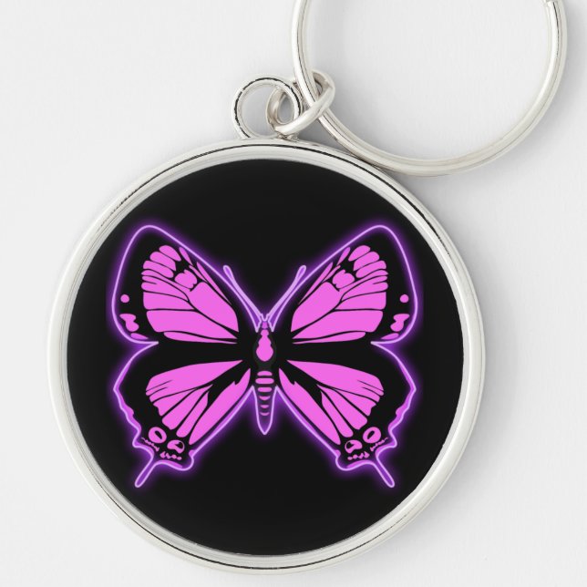 Chaveiro cor-de-rosa da borboleta (Frente)