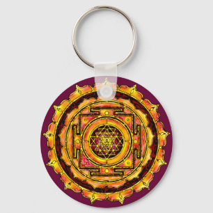 Chaveiro cor-de-rosa de Yantra