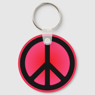 Chaveiro cor-de-rosa do símbolo de paz