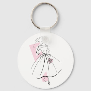 Chaveiro cor-de-rosa-moda