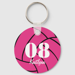 Chaveiro cor-de-rosa personalizado do monograma do