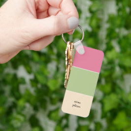 Chaveiro Cor-de-rosa-verão, verde-sábio e nome do script