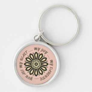 CHAVEIRO COR FLORAL PRESENTE PARA MÃE PAI IRMÃ FILHO CHEFE