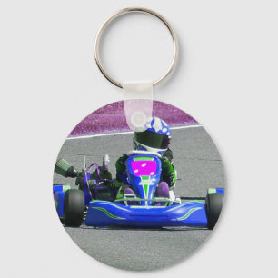 Chaveiro Cor invertida piloto de Kart