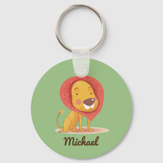 Chaveiro Cor personalizada personalizada do leão amável