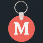 Chaveiro Cor Sólida do Coral Vivo<br><div class="desc">Cor Sólida Coral Viva. Cor Moderna.</div>