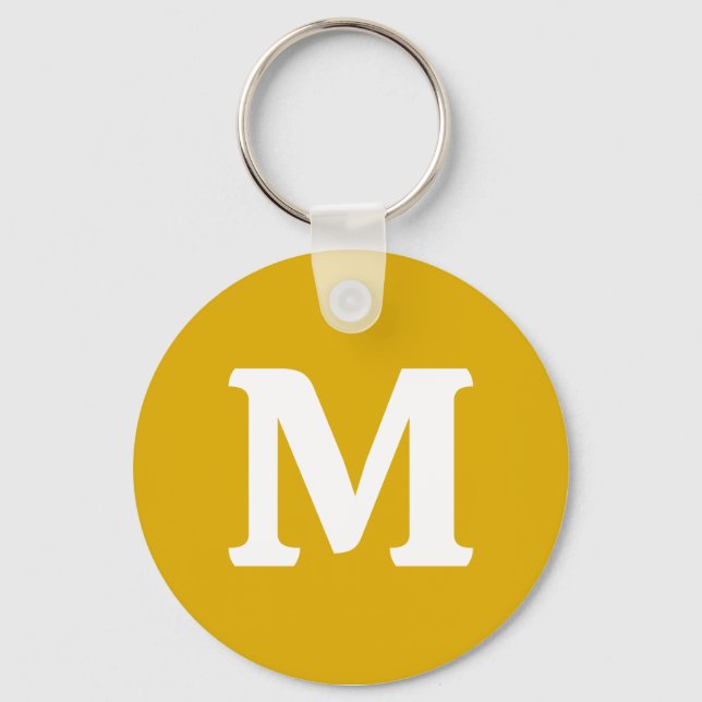 Chaveiro Cor Sólido Amarelo da Mostarda (Frente)