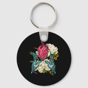 Chaveiro Coração Anatômico e Flores Doutor Valentim