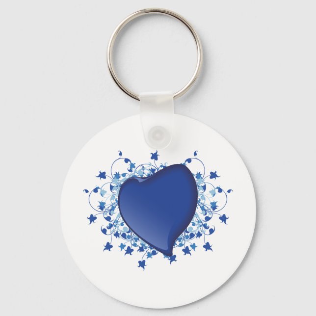 Chaveiro Coração Azul (Frente)