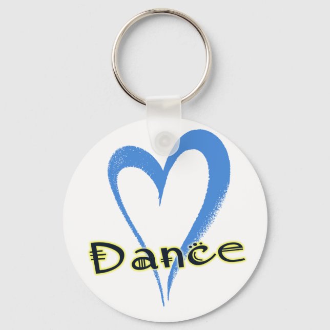 Chaveiro Coração azul-dança (Frente)
