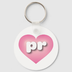 Chaveiro Coração Cinza Rosa Porto Rico - Amor