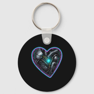 Chaveiro Coração Cyberpunk Pulso de São Valentim 