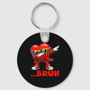 Chaveiro Coração de Bruh Dabbing Engraçado Crianças Meninos