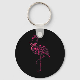 Chaveiro Coração de Flamingo Coquete Fofo Rosa Dia dos Namo