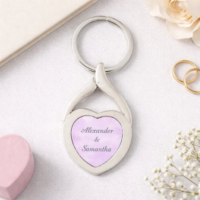 Chaveiro Coração de Lavanda Nome Romântico  (Criador carregado)