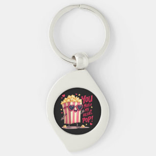 Chaveiro Coração de Pipoca Design de Dia dos Namorados Pop