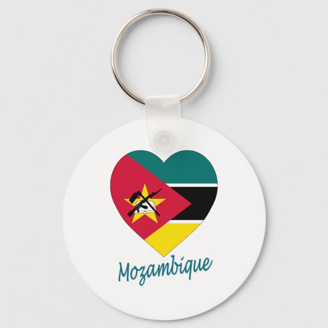 Chaveiro Coração de Sinalizador de Moçambique (Frente)