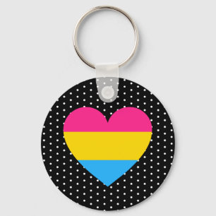 Chaveiro Coração do Orgulho Pansexual