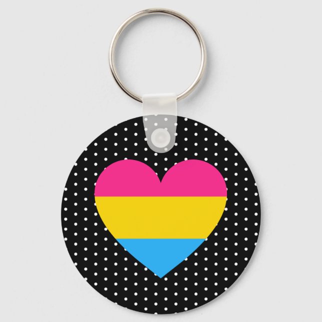 Chaveiro Coração do Orgulho Pansexual (Frente)