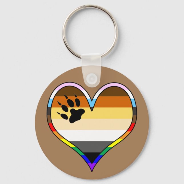 Chaveiro Coração do Orgulho Urso (Frente)