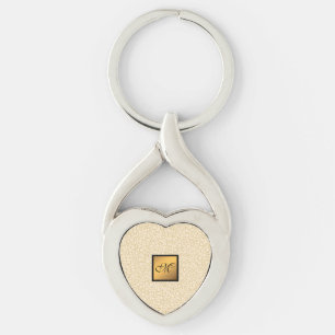 Chaveiro Coração Dourada de Amor Moderno e Elegante