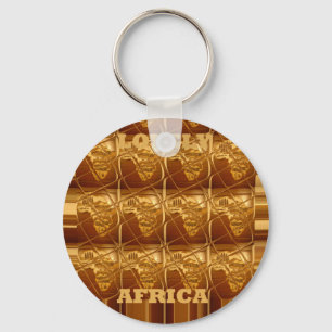 Chaveiro Coração Dourado da África