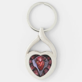 Chaveiro Coração em chamas