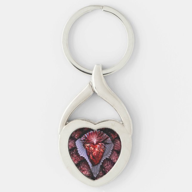 Chaveiro Coração em chamas (Frente)