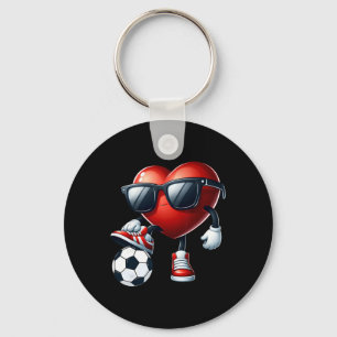 Chaveiro Coração Engraçado Jogando Futebol Dia dos Namorado