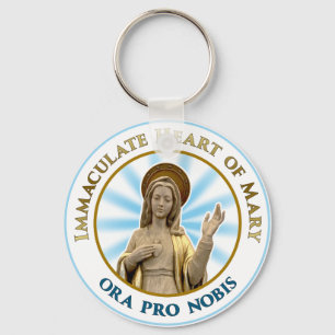 Chaveiro Coração Imaculado de Mary Ora Pro Nobis