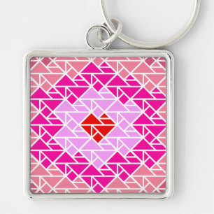 Chaveiro Coração - Padrão de Tangram