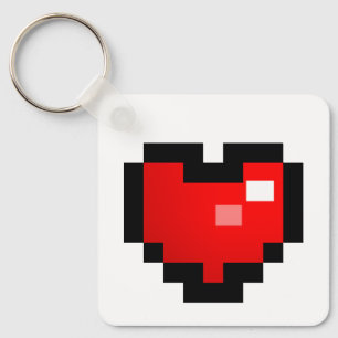 CHAVEIRO CORAÇÃO PIXEL