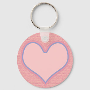 Chaveiro coração rosa