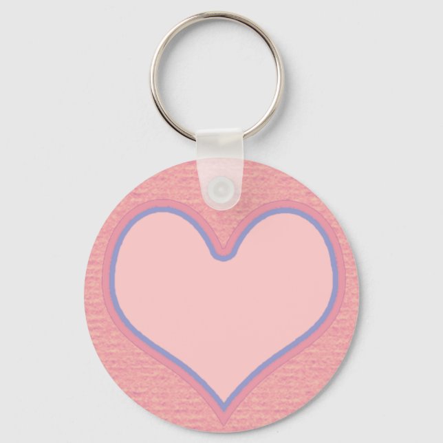 Chaveiro coração rosa (Frente)