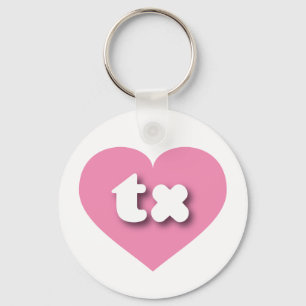 Chaveiro Coração Rosa do Texas - amor