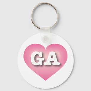 Chaveiro Coração Rosa Georgia - Grande Amor