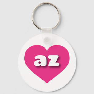 Chaveiro Coração Rosa Quente arizona - amor