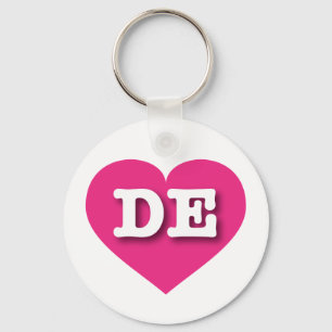 Chaveiro Coração Rosa Quente Delaware - Grande Amor
