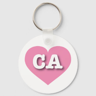 Chaveiro Coração Rosa Sólido da Califórnia - Grande Amo