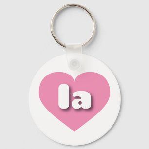 Chaveiro Coração Rosa Sólido LA - amor