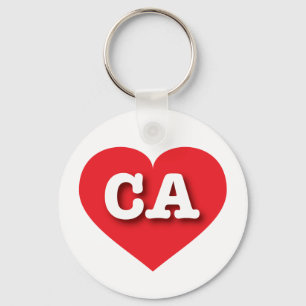 Chaveiro Coração Vermelho da Califórnia - Grande Amor