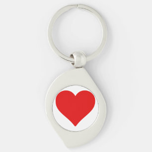 Chaveiro Coração Vermelho em Forma de Amor Clássico Simples