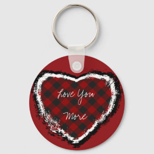 Chaveiro Coração xadrez, Te Amo Mais