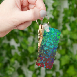 Chaveiro Corações Caindo Vermelho e Verde