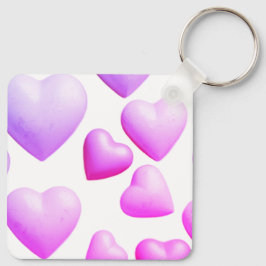 Chaveiro Corações Cheios de Amor Verdadeiro Fundo Branco